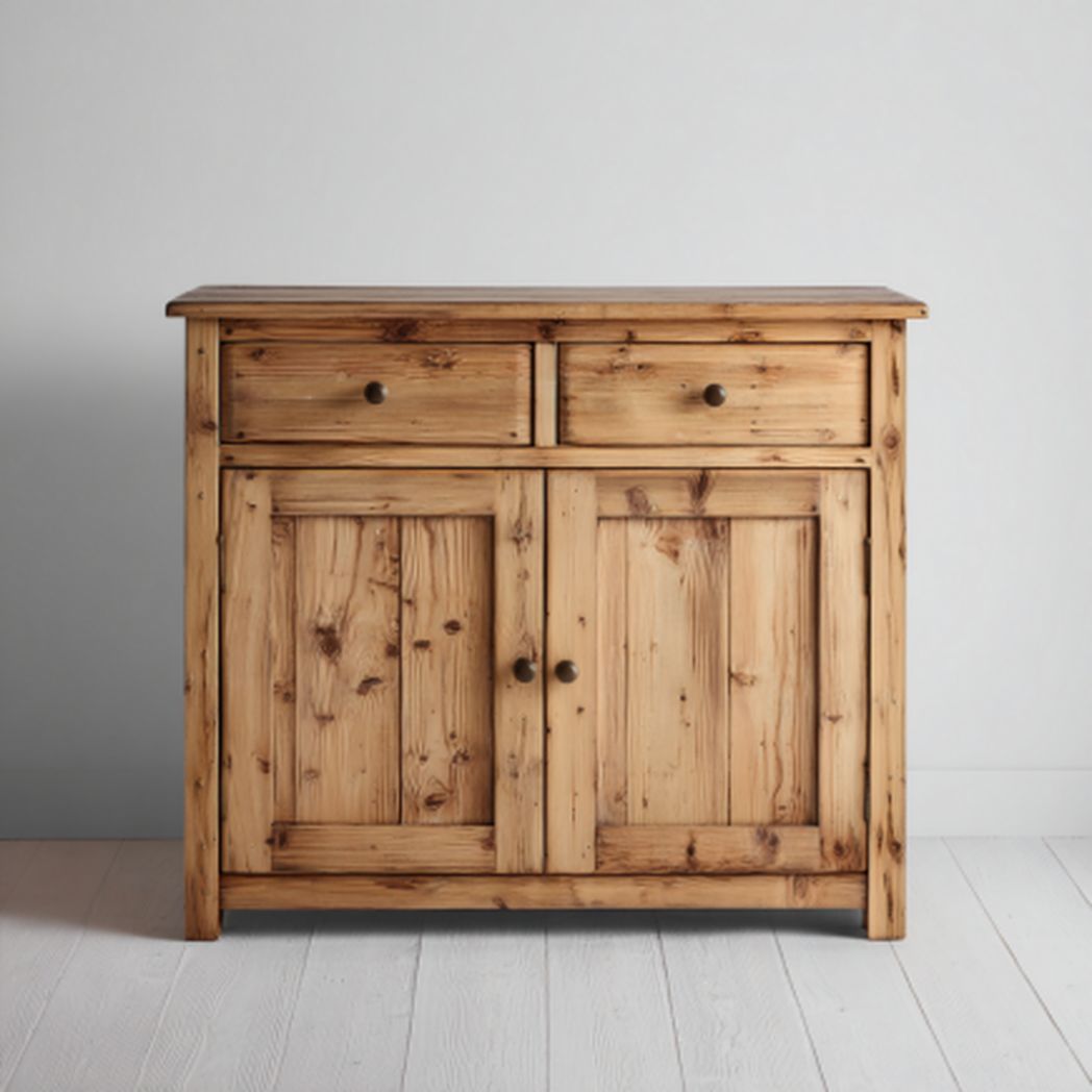 Komoda do przechowywania w jadalni z drewna sosnowego - 90 x 40 x 80